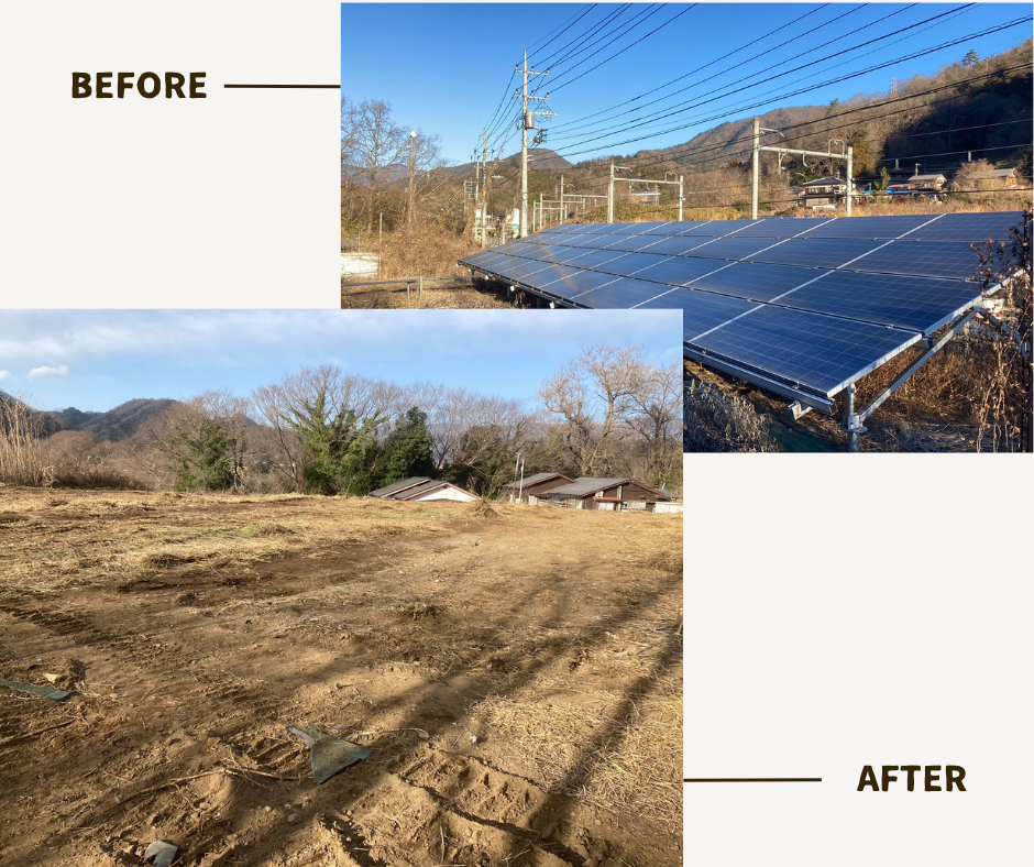 【施工事例紹介】山梨県某所｜64kW太陽光発電所を解体撤去し、蓄電池所へ転用